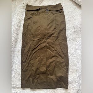 Zara Khaki Pencil Skirt